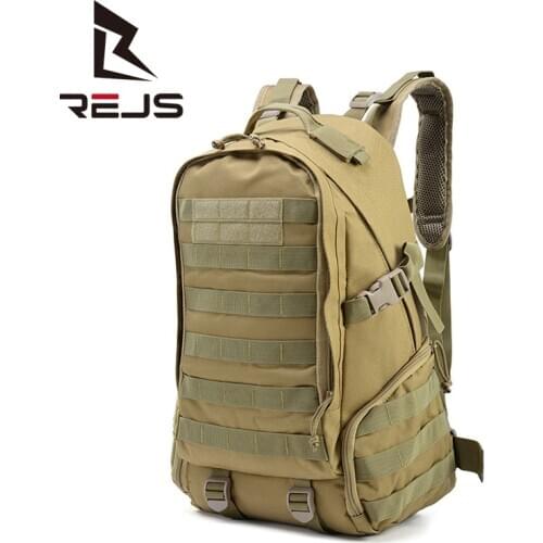 REJS LANGT Outdoor Mens Backpack Large Capacity Mountaineering Bag Waterproof Travel Backpacks for Laptop 15.6 Inch Mochila