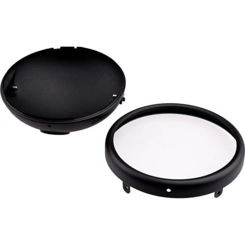 Universal Matte Black 7 Inches LED Headlight Mounting Housing Bucket Metal for Motorcycles Accessories