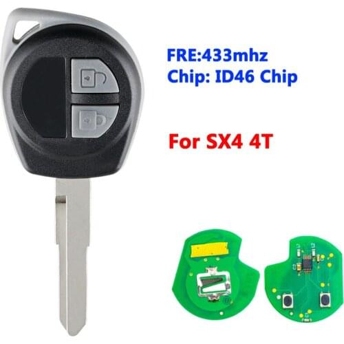 XNRKEY 2 Button Remote Key 433Mhz for Suzuki SX4 (4T)