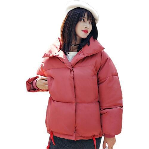 Stand Collar Breasted Buttons Female Coat Winter Womens Outwear Winter Jackets Autumn Cotton Padded Chaqueta Mujer Invierno