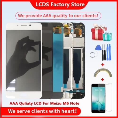 5.5" AAA Quality LCD For MEIZU M6 Note Lcd With Frame Display Screen Touch Screen For MEIZU Note 6 LCD Display