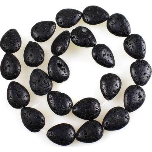 1 strand/lot) New 10x14x5mm New Lava Teardrop Shape Loose Beads Stone Beads