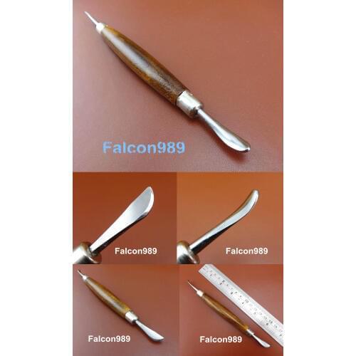 1pc Leather Craft Carving Modelling Spoon & Carving Blade Tool for Leather & PMC - Embossing Swivel Knife Cutter Punch Chisel Dr