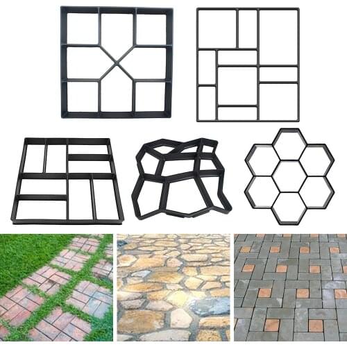 1pcs Manually Paving Cement Brick Concrete Molds DIY Plastic Path Maker Mold Molds for Cement Garden Decoration