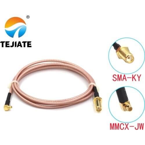 1PCS TEJIATE Adapter Cable MMCX To SMA Type MMCX-JW Convert SMA-KY 8-90CM 1M 1.5M 2M Length Connector RG316 Wire