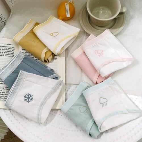 Women Underwear Mid-waist Traceless 1Pcs Breathable Cotton Japanese Style Women Underpants Elastic Fashion Panty Lingerie