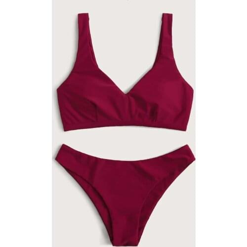 2020 New Split Swimsuit New Bikini Swimwear Female Beach Fashion Quick-Drying Swimsuit