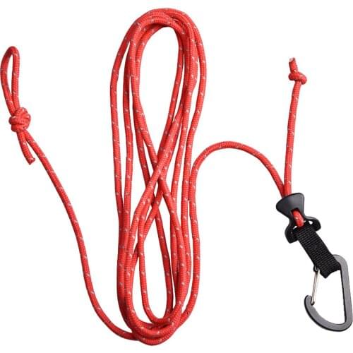 4pcs Reflective Paracord Tent Cord Rope Camping Awning Rope Runner Reflective Tent Rope With Carabiner Hook For Camping Fishing
