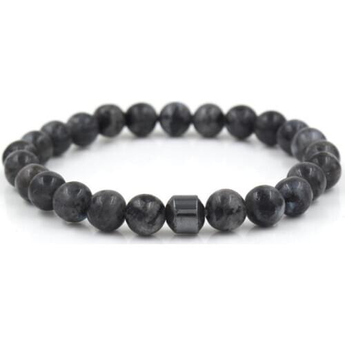 8mm yx42 black stone volcanic lava cubic zirconia elastic adjusted Buddha Yoga yellow Tigereye Bracelet Bangles