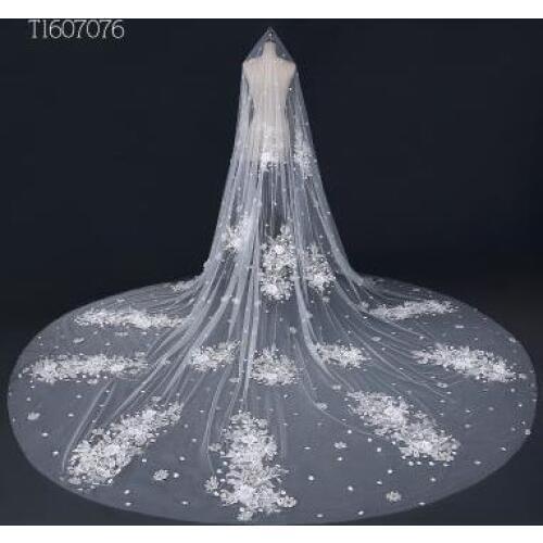 Free Shipping Real Photos 3M White/Ivory Wedding Veil long Bridal Veil Head Veil Wedding Accessories Hot Sell EE7076