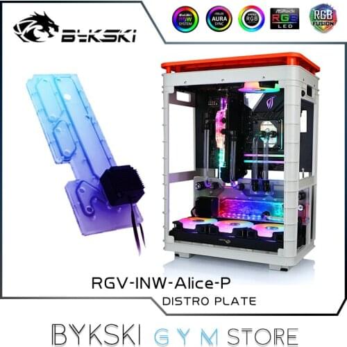 Bykski Distro Plate For IN WIN Alice Case, 360 Radiator Water Cooling Loop Solution, 12V/5V RGB SYNC, RGV-INW-Alice-P