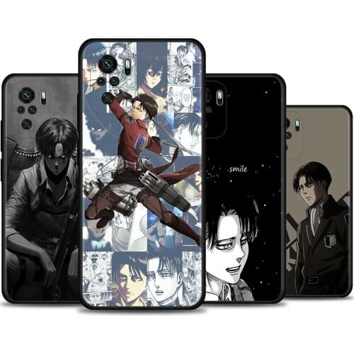 Anime Attack on Titan levi ackerman Funda for Redmi K40 Plus 9A 9C 9T Coque case For Redmi Note 10 Pro Max 9 9s 9t 8t 7 Cover