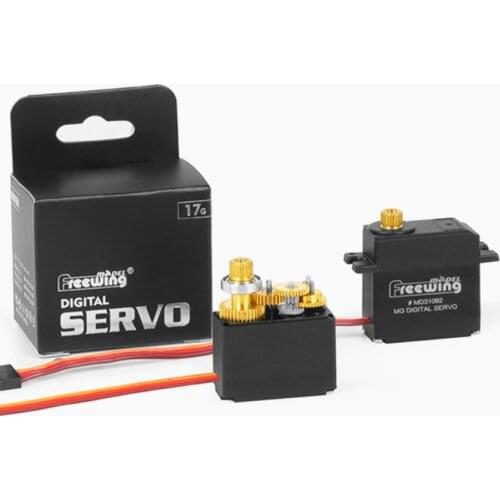 FreeWing 23g 100mm Cable Length Forward / Reverse Digital Servo Metal Digital Servo For RC Planes Remote Control Airplanes