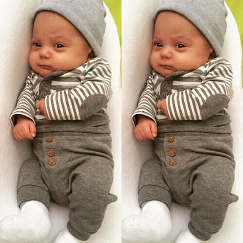 Newborn Baby Girls Boy Top T-shirt Shirt Long Pants Clothes Outfits Set