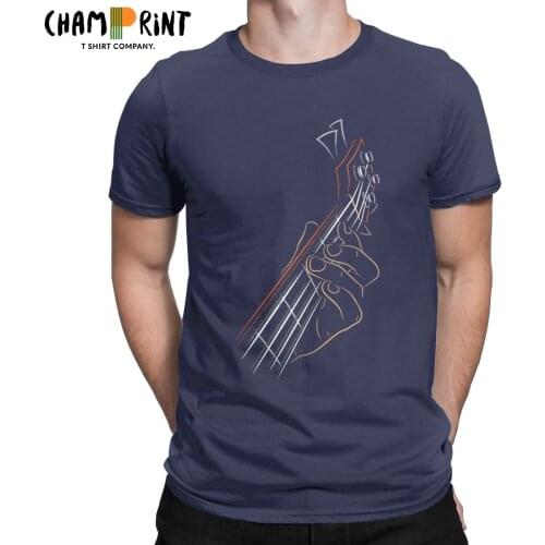 Active Bass Guitar Rock Music Men T Shirts Graphic Guitar Vintage Tee Shirt Short Sleeve O Neck T-Shirt 100% Cotton 4XL 5XL Tops