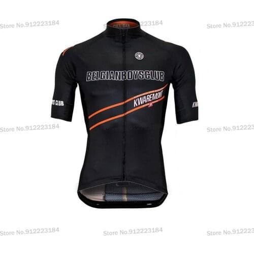 Belgian Team Black Cycling Jersey Men Short Sleeve Mountain Bike Shirt Clothing Breathable Mtb Jersey Summer