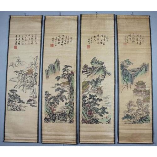 Wholesale Chinese painting landscape archaize sitting room hangs a picture four screen landscape