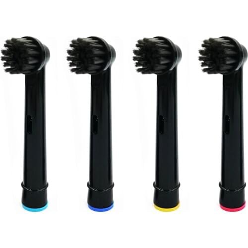 4pc Bamboo Charcoal Brush Heads For Oral B Electric Toothbrush Advance Power/Pro Health/Triumph/3D Excel/Vitality Precision