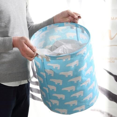 1PC Clothing Laundry Basket Bag Waterproof Fabric Large Capacity Foldable Bag Toy Sundries Storage for bedroom living room