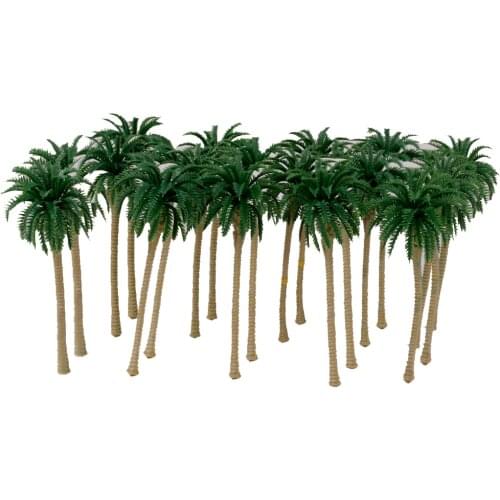 20x Model Train Railway Coconut Palm Tree Diorama Landscape Scenery N 1/120