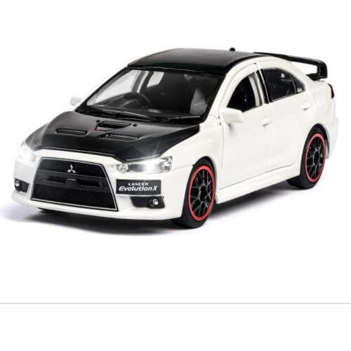 High simulation 1:32 Mitsubishi EVO car model,alloy sliding car toy,simulation sound and light music,free shipping