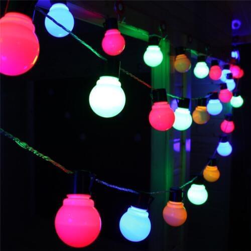 Battery Operated 5M 20 LED Milky Bulb G50 Fairy Lights String Lights for Bedroom Garden Christmas Party Holiday Decoration
