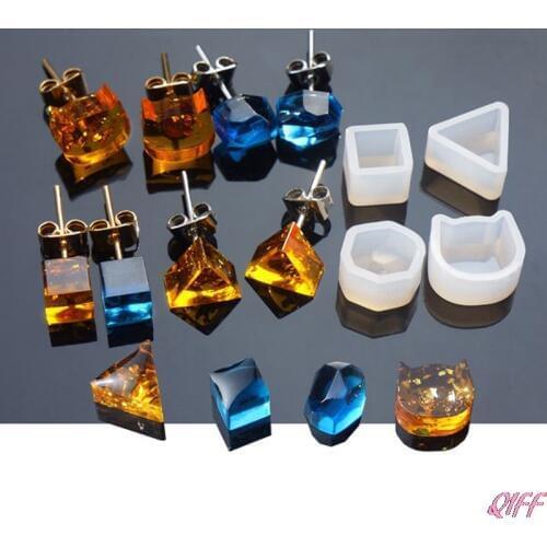 Drop&Wholesale DIY Silicone Earring Ear Stud Mold Making Jewelry Resin Casting Mould Craft Tool APR28