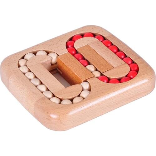 Fun 3D wooden puzzle toy Kong Ming lock unlock game maze ball brain teaser adult children decompression toys educational toys