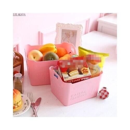 Tower Pattern Pink Storage Basket Sakura Action Figure Cute Desktop Sundries Jewelry Makeup storage box Organizer Office Tools