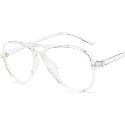 Retro PC Frame Oval Glasses Frame For Unisex Fashion Literary Computer Eyeglasses Black Transparent Frame Oculos de grau