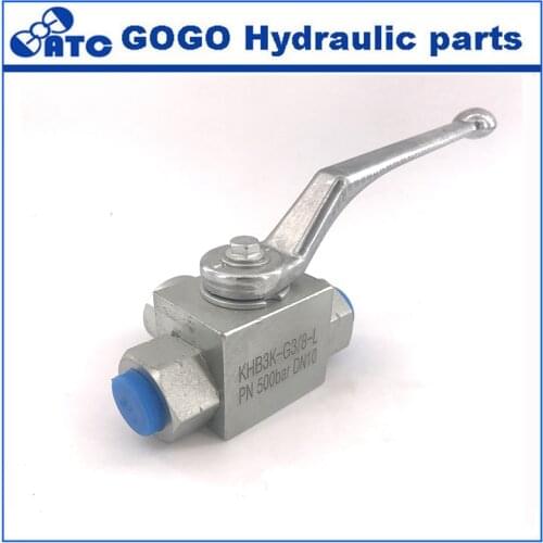KHB3K High Pressure 3 Way Ball Valve L-Bore Two-position Three-way G3/8 G1/2 500BAR HB3K-06 KHB3K-08 KHB3K-10 KHB3K-12