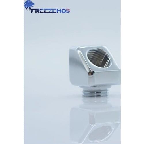 FREEZEMOD computer pc water cooler fitting adapter elbow 45 degree bevel inside and outside teeth. BNYWT-D45