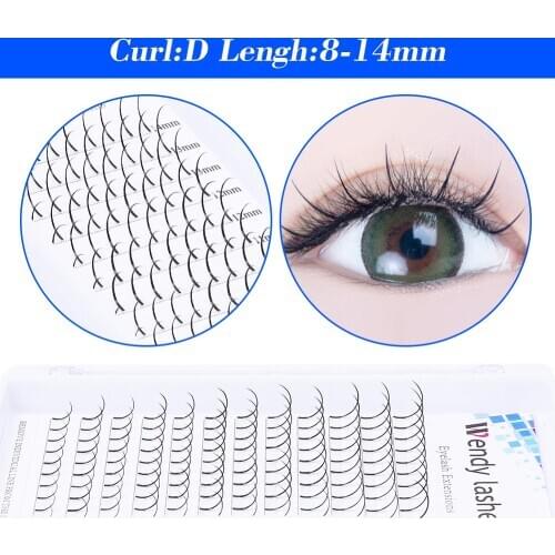 A Shape Professional Makeup Individual Eyelashes Extension Cluster Natural Fluffy false Eyelashes 3d Faux Mink Lashes