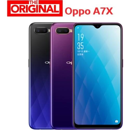 Stock International Firmware OPPO A7X Global ROM Smart phone Helio P60 6.3" IPS 2340X1080 4GB RAM 128GB ROM 16.0MP Fingerprint
