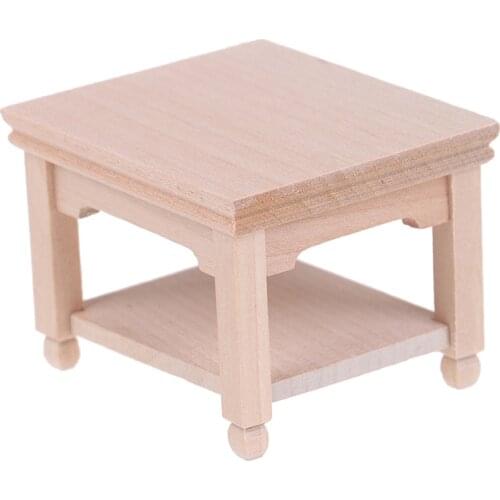 1/12 Dollhouse Miniature Mini Wooden Tea Table Model Accessories DIY Furniture Toys New