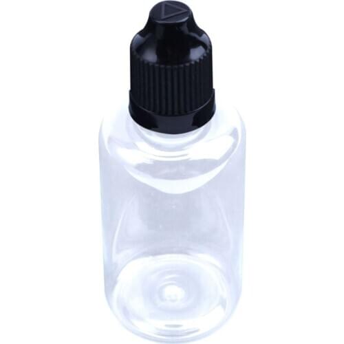 10 Pcs 50ML Empty Dropper Bottles Liquid Needle Tip Cap PET Black