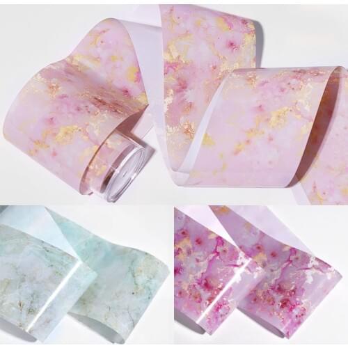 100x4cm Nail Foils Marble Series Nail Foil Nail Art Transfer Stickers Decoration Nail Water Decals Nails Accessories TSLM1