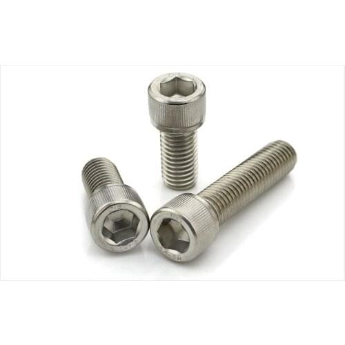 304 Stainless Steel Hexagonal Socket Head Cap Screw DIN912 Cup Head Inner Hexagonal Screw Bolt M4 M5 M6 5PCS