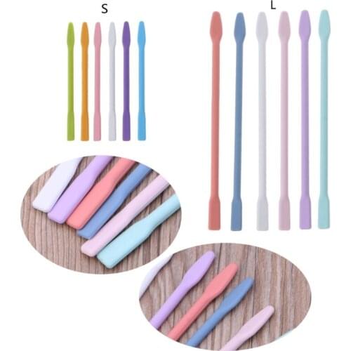 6Pcs Silicone Stir Sticks Resin Mix Sticks Facial Make Up Stirring Rods for Mixing Resin Liquid Paint Epoxy DIY Crafts