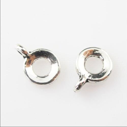 60 New Tiny Smooth Connectors Tibetan Silver Bail Bead Chrams 8x11mm