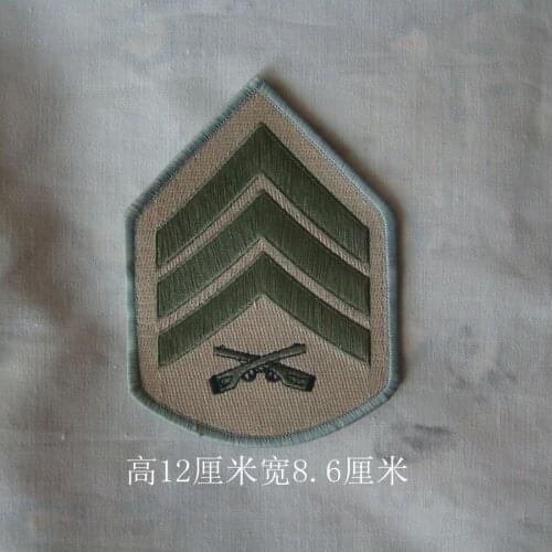 US USMC MARINE CORPS STAFF SERGEANT INSIGNIA RANK PATCH EMBROIDERED