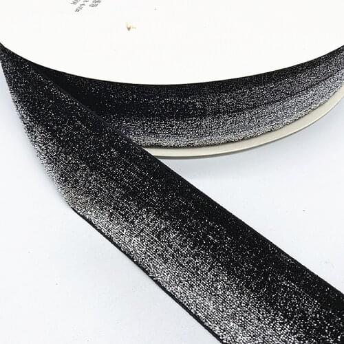 6--38mm Glitter Velvet Ribbon No Elastic Single Face Ribbon Headband Clips Bow Decoration #23