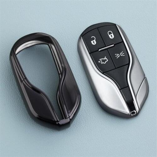 Car Key Shell Remote Control Bag Protective Cover With Key Chain ForMaserati Ghibli/Levante/Quattroporte 2014-2018