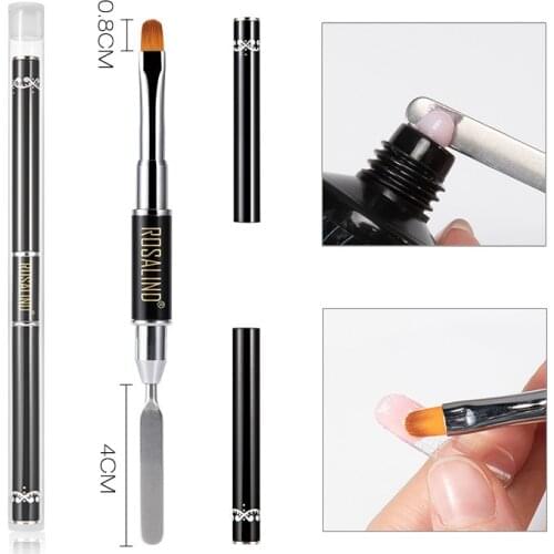 Double Side Nail Art Brushes For Manicure Poly Nail Gel Tip Extension Acrylic Builder Accessory Polygels Spatula Pen Nail Tool S