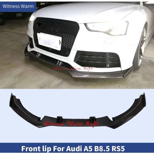 Carbon Fiber FRP Racing Front Bumper Lip Spoiler Splitters for Audi A5 B8.5 RS5 Bumper 2012 - 2016