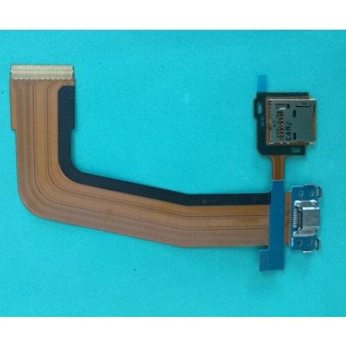 20pcs For SM-T800 Tab S 10.5 T800 Original Micro USB Connector FLEX Cable Charging Connector Ribbon Memory Card flex