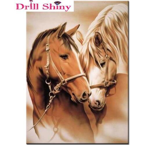 3D DIY Diamond Painting Canva Oil Set diamond Embroidery animal picture Rhinestones Cross Stitch horse lovers pattern lover gift