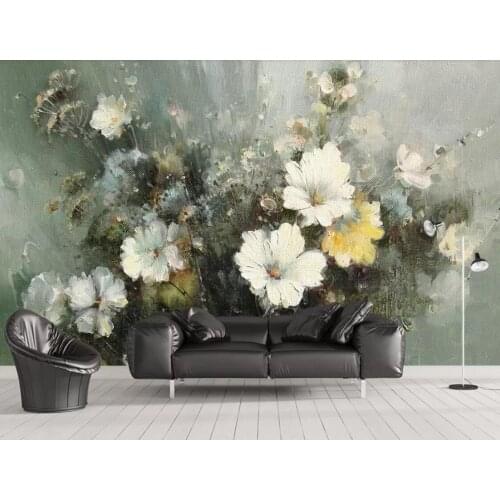 European-style oil painting flower bedroom sofa background wall picture decoration picture hanging picture