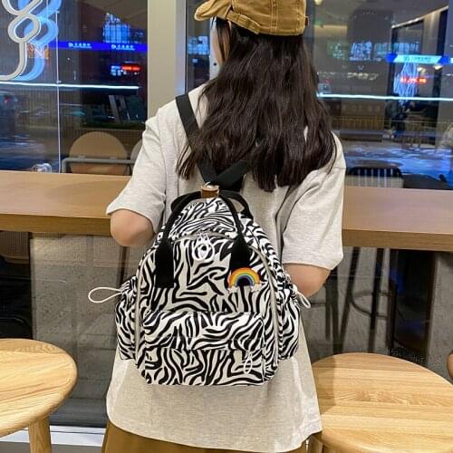 Dual-use Small Backpack Women Cute Cows Childrens School Backpacks for Teenagers Lightweight Tide Travel Bag Waterproof Bookbag