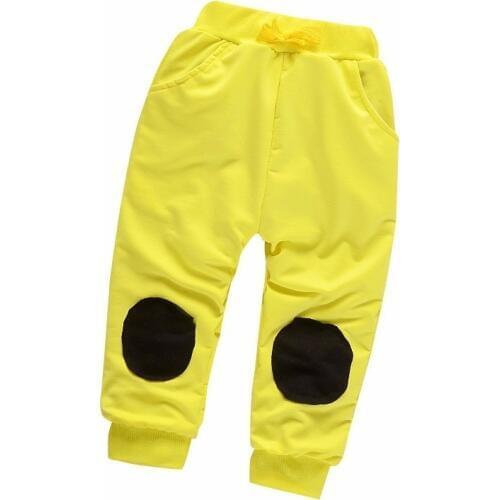 Fashion Baby Boys Girls Cotton Pants Spring Summer Children Patch Sweatpants Toddler Casual Trousers Kids Clothes 1-5 Years